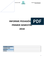 Informe Pedagógico - Primer Semestre 2018