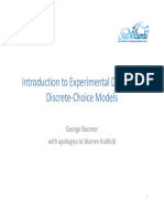 Introduction To Experimental Design For Discrete-Choice Models PDF
