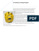 Rotary Gas Flowmeter Proficiency Testing Program