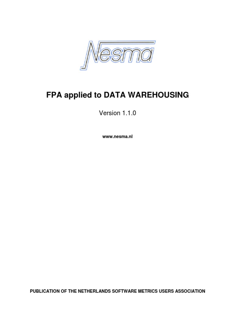 FPA For Data Warehousing | PDF | Data Warehouse | Conceptual Model