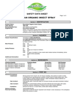 Safety Data Sheet Eucoclean Organic Insect Spray: Identification