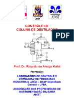 Controle de coluna de destilação