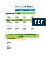 U18 2018 Teams