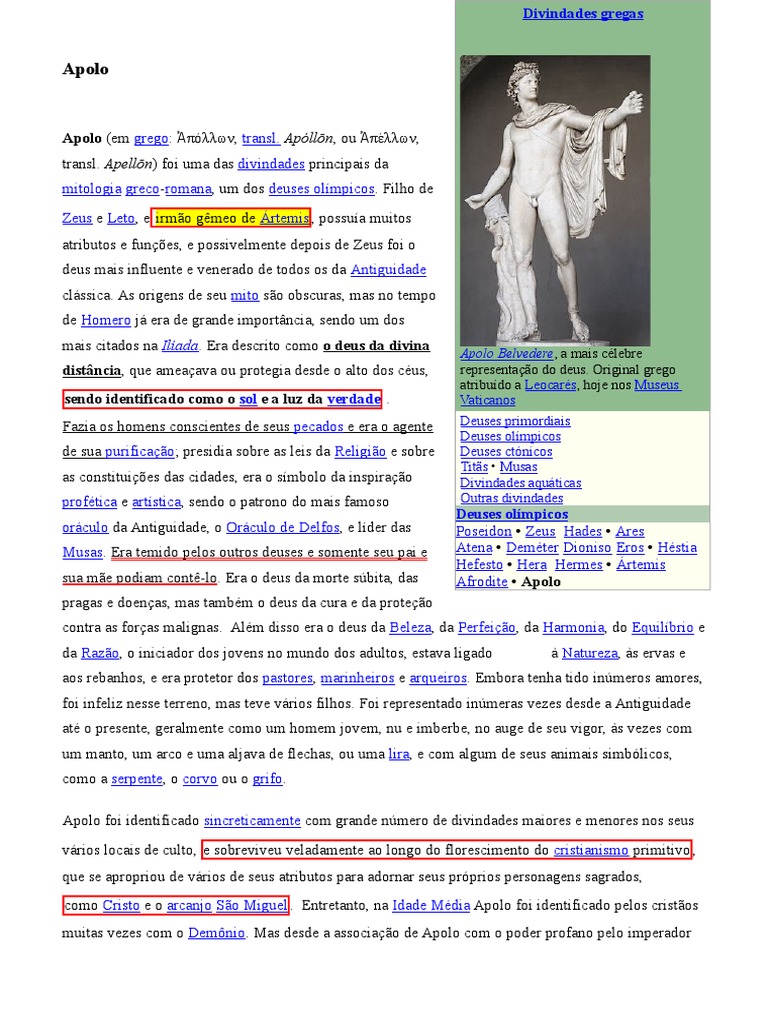 Apolo Mitologia Wikipedia Pdf Apolo Mitologia Grega