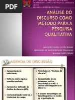 Análise Do Discurso Como Método Para a Pesquisa