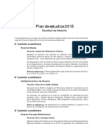 Plan de Estudio 2015 Comunicado Derecho