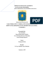 Estudió Estratigráfico Estructural Del Distrito de Llacanora