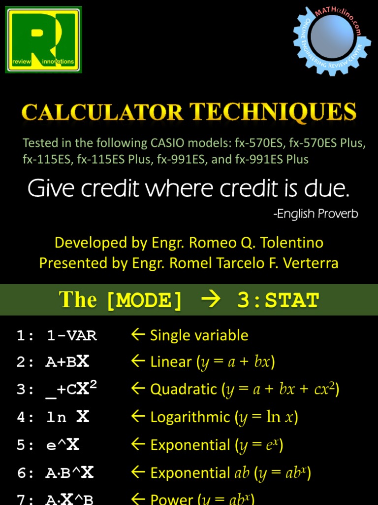 Calculator Techniques for Progressions | PDF | Mathematical Objects ...