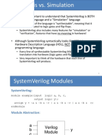 SystemVerilog Synthesis vs. Simulation