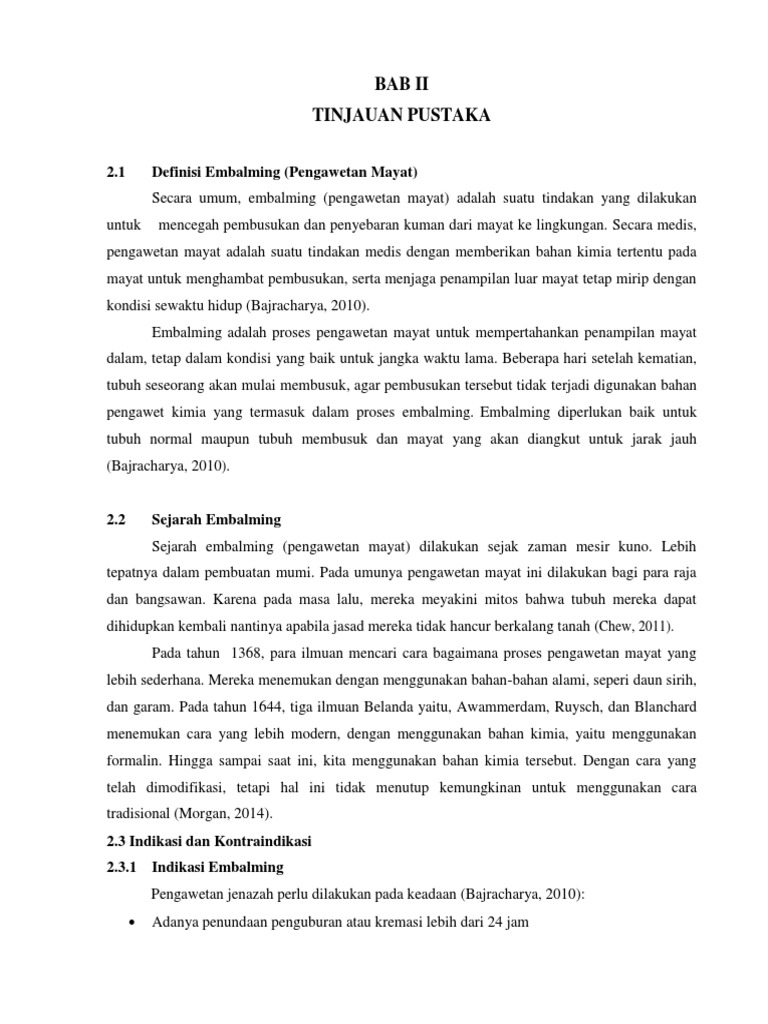 Definisi dan Proses Embalming Mayat | PDF