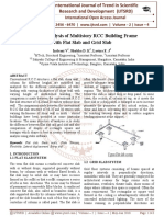 Dynamic Analysis of Multistory RCC Building Frame With Flat Slab and Grid Slab