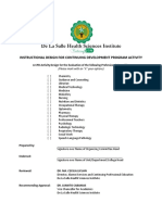 DLSHSI ASCPEO Template INSTRUCTIONAL DESIGN FOR CONTINUING DEVELOPMENT PROGRAM ACTIVITY