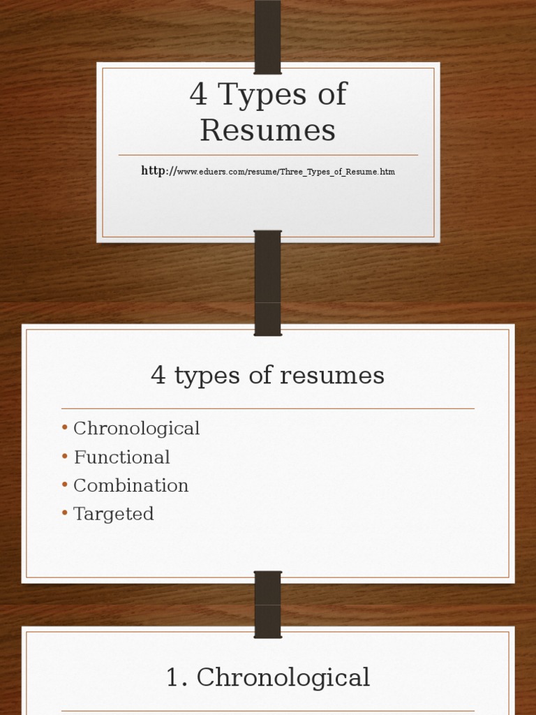 4 Resume Types Explained | PDF