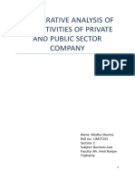 Comparative Analysis of CSR Activities of Private and Public Sector Company