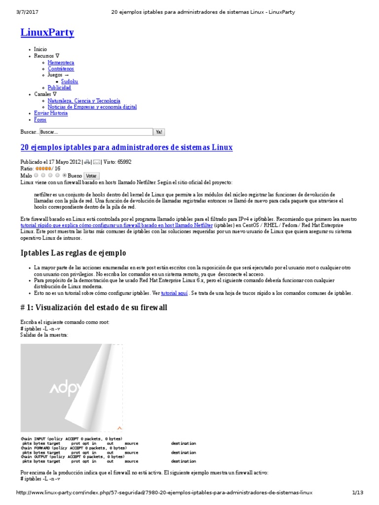 16.linux Filesystem Hierarchy | PDF | Dirección IP | Cortafuegos ...
