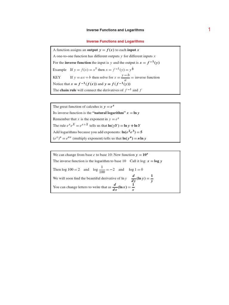 Mitres18 05s10 Inverse Functions Logarithms Logarithm Mathematical Analysis