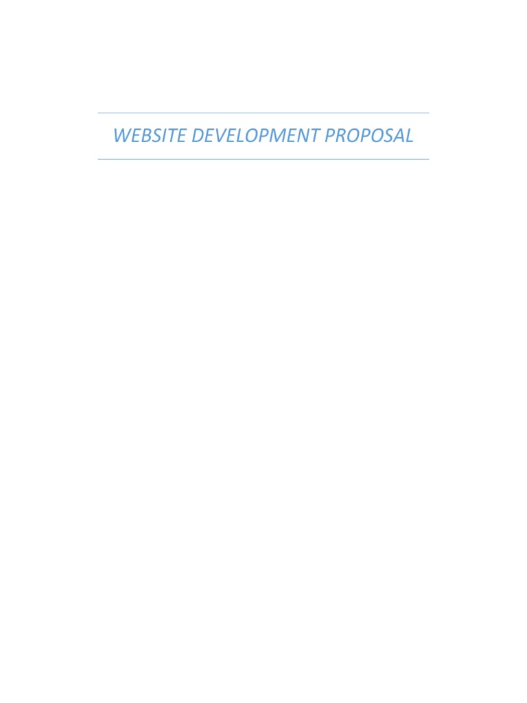 Website Development Proposal Overview | PDF | Technology & Engineering