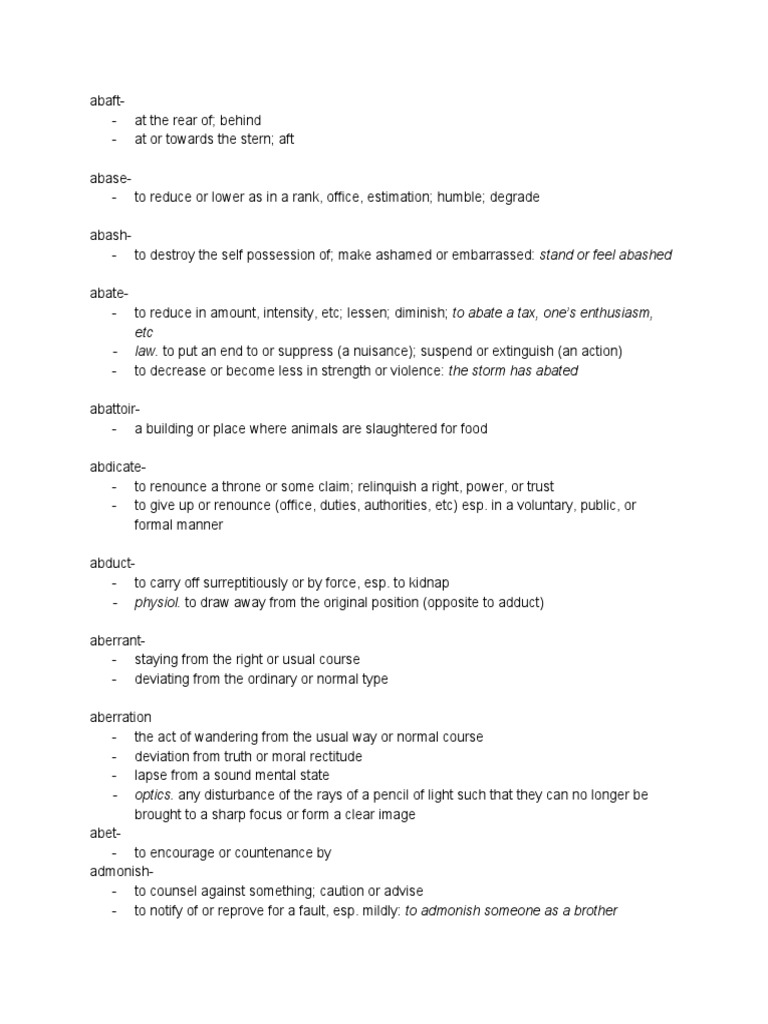 A Words | PDF