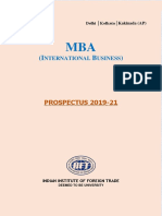 Mba Ib 2019 21 Prospectus