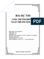 Bài Dự Thi Luật Trẻ Em - 2018