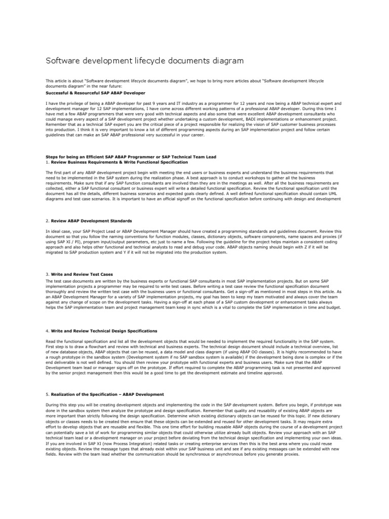 SAP ABAP Development Lifecycle Guide | PDF | Software Development | Sap Se
