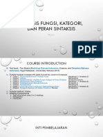 TTO 3 Sintaksis (Analisis Fungsi, Kategori & Peran Sintaksis)