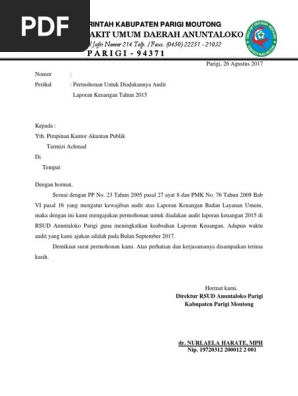 19 Contoh Surat Pernyataan Audit Kumpulan Contoh Surat