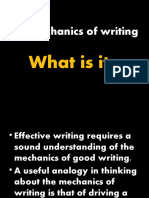 The Mechanics of Writing: What Is It?