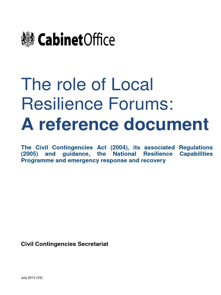 The Role Of Local Resilience Forums A Reference Document Pdf