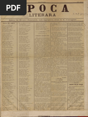 Epoca LiterarÄ 01 Nr 10 17 Iunie 1896