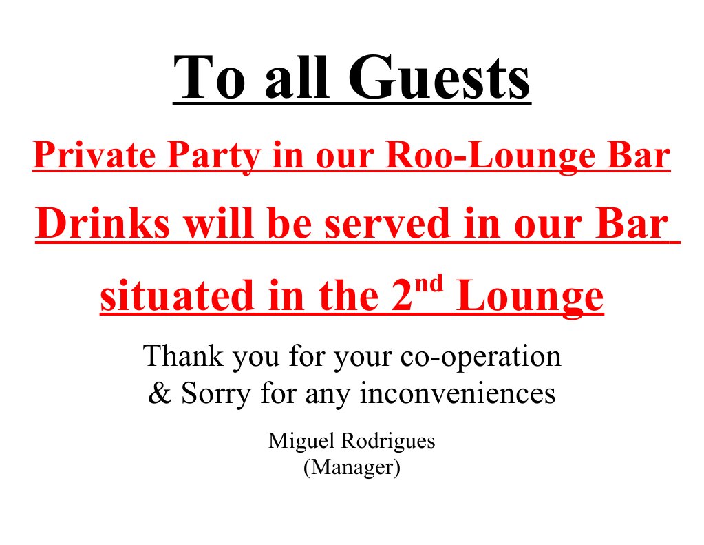 Bar Info Sign | PDF