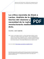 Cicchin (2015). La critica marxista de Zizek a Laclau. Analisis de la defensa teorica del clasismo y de la necesidad de la (..).pdf