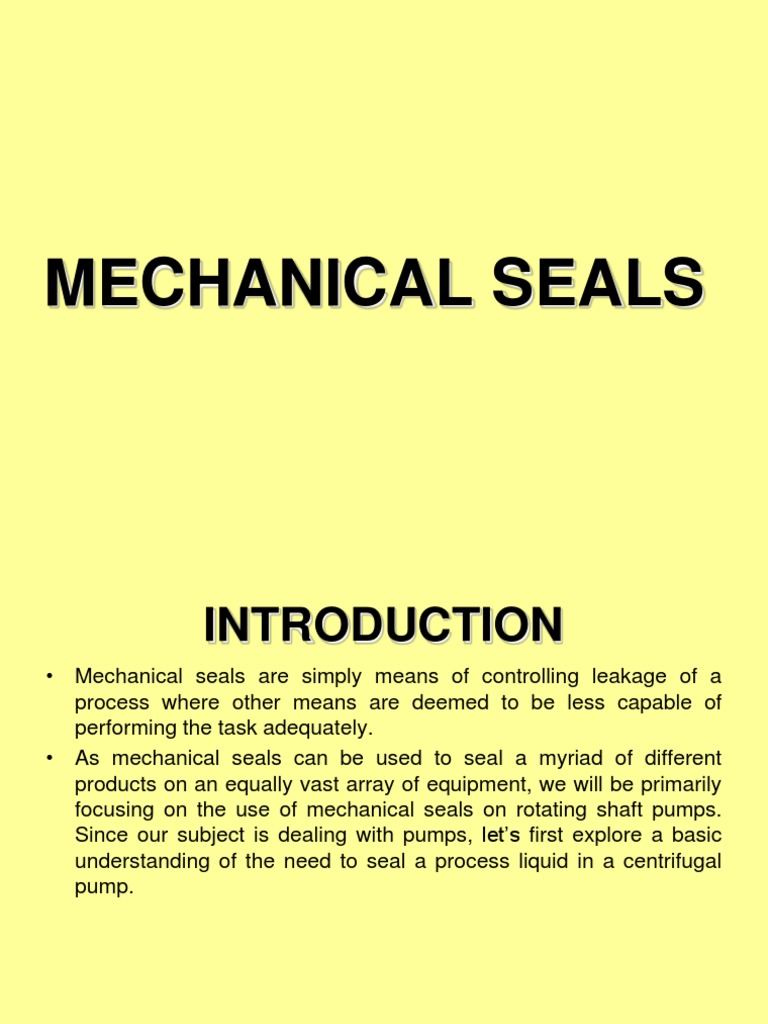 Types of Mechanical Seals for Pumps | PDF | Pump | Mechanical Engineering