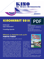 DAS KINO für Neues Bewusstsein - KINOHERBST 2018 - Programm