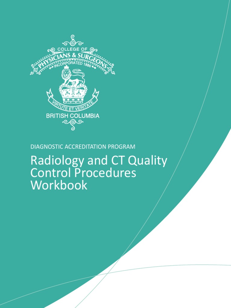 DAP Radiology and CT Quality Control Procedures Workbook PDF Ct