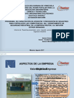 MirnaPROGRAMA DE CAPACITACIÓN DE ATENCIÓN Y PREVENCIÓN DE DESASTRES PARA FORTALECER LAS COMPETENCIAS DEL DEPARTAMENTO DE SEGURIDAD INDUSTRIAL DE LA EMPRESA PASTOR, CA. MATURÍN ESTADO MONAGAS