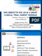 FY18 HHS SBIR-STTR Grant Omnibus Clinical Trial Webinar 2.6.18