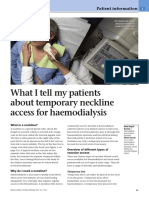 What I Tell My Patients About Temporary Neckline Access For Haemodialysis