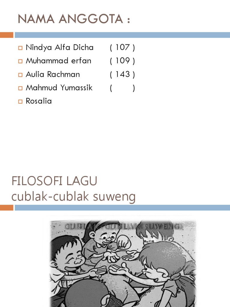 Lirik Lagu Cublak Cublak Suweng | Kumpulan contoh Pidato ...