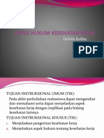 Aspek Hukum Kesehatan Kerja