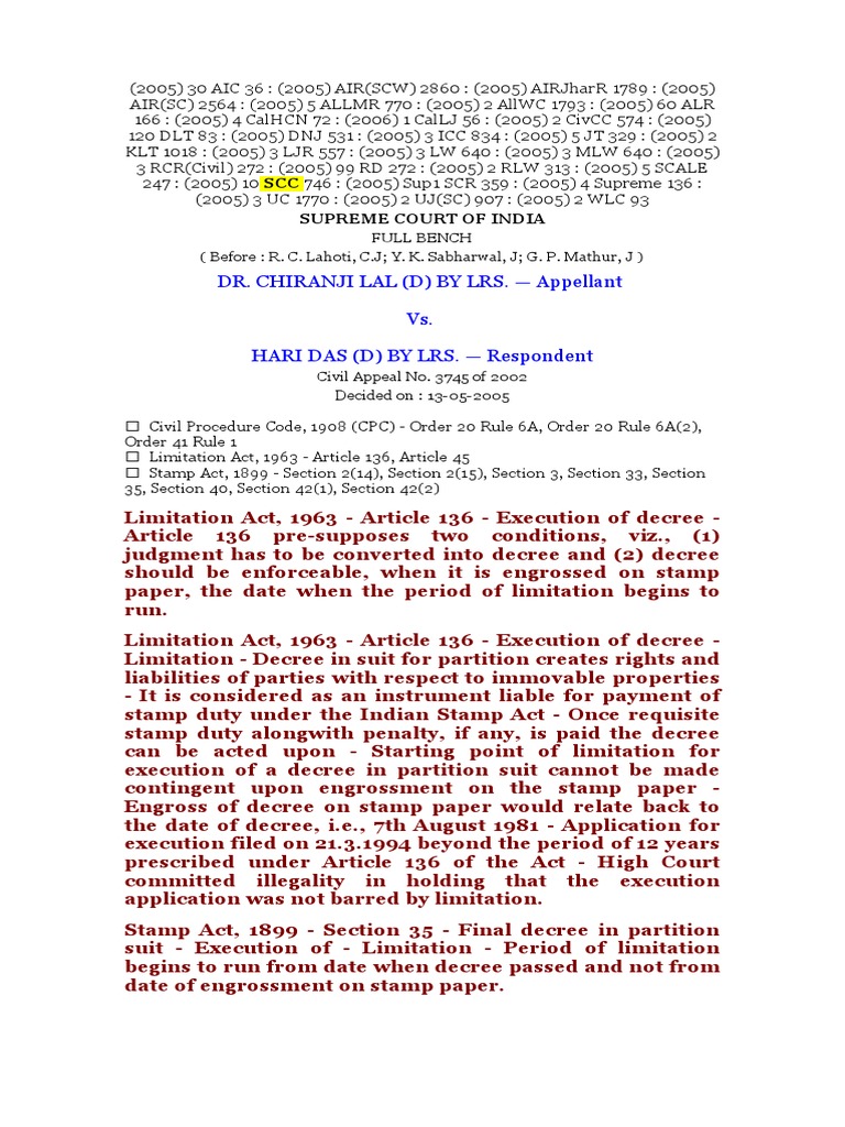 Citation On Partition PDF Decree Lawsuit