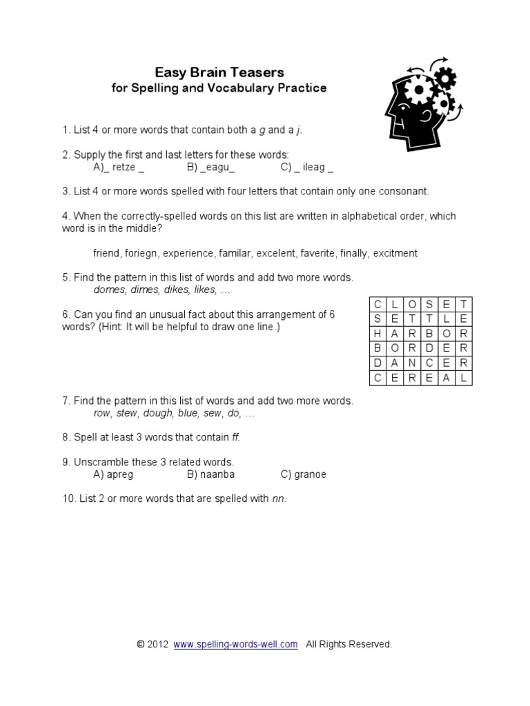 Brain Teaser PDF