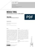 Música tonal. Configuraciones gestuales y complejidades