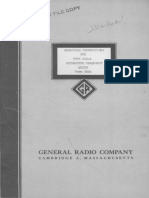 General Radio Company: Operating Instructions FOR TYPE 615 A Heterodyne Frequency Meter