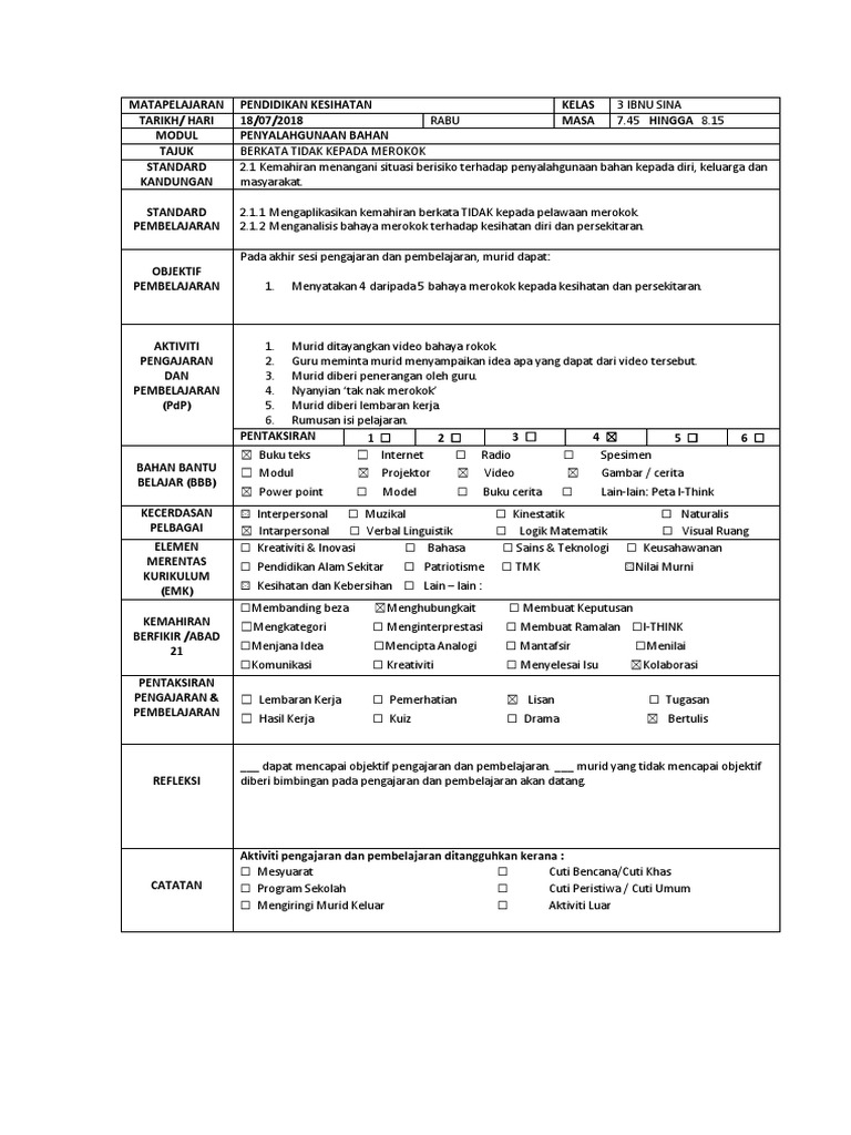 Rph Bahaya Rokok Tahun 3 Pdf
