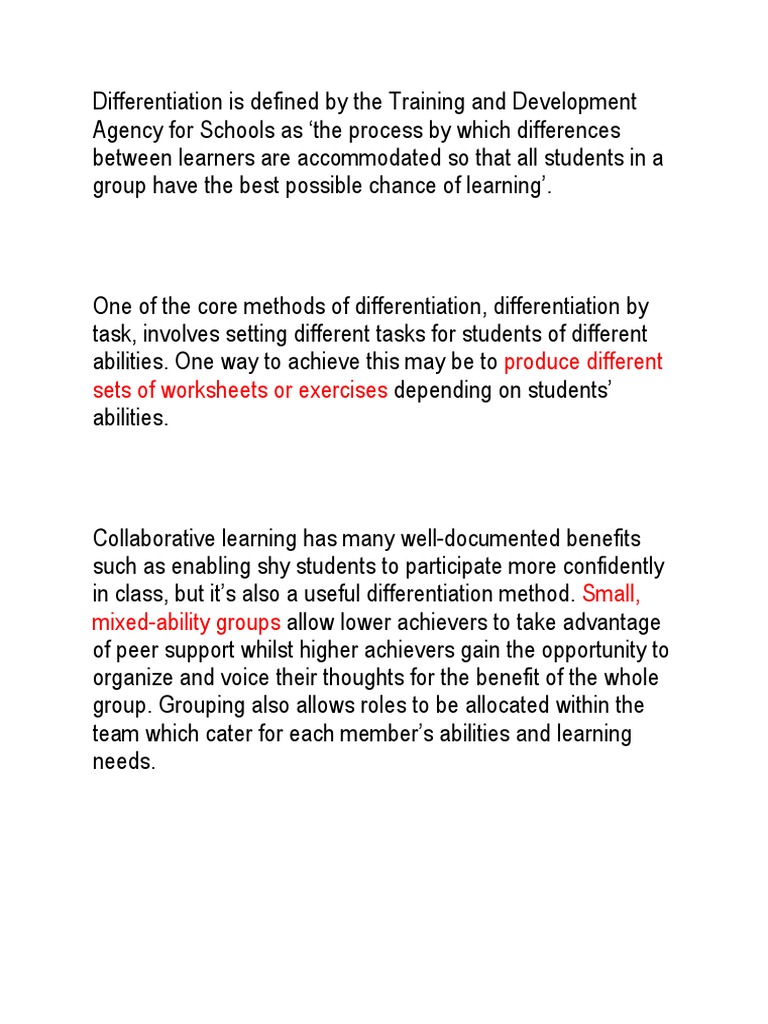 Differentiation Reader Assembly Cards | PDF | Differentiated ...