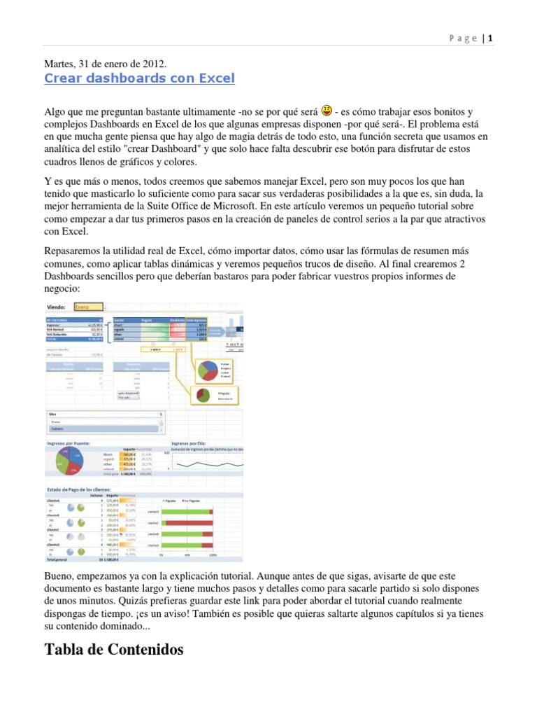 Creación de Dashboards en Excel | PDF | Microsoft Excel | Tabla (base ...