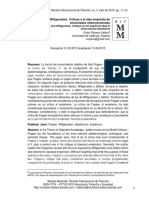 Popper y Wittgenstein. Críticas A La Idea Empirista de Enunciados Observacionales