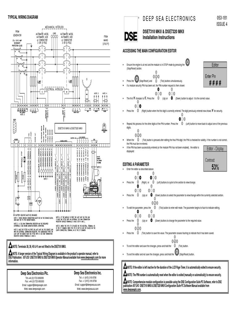 DSE7310 MKII DSE7320 MKII Installation Instructions PDF | PDF