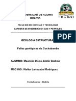 Fallas Geologicas Cochabamba